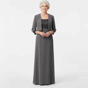 Mother of the bride Montage dress with a jacket